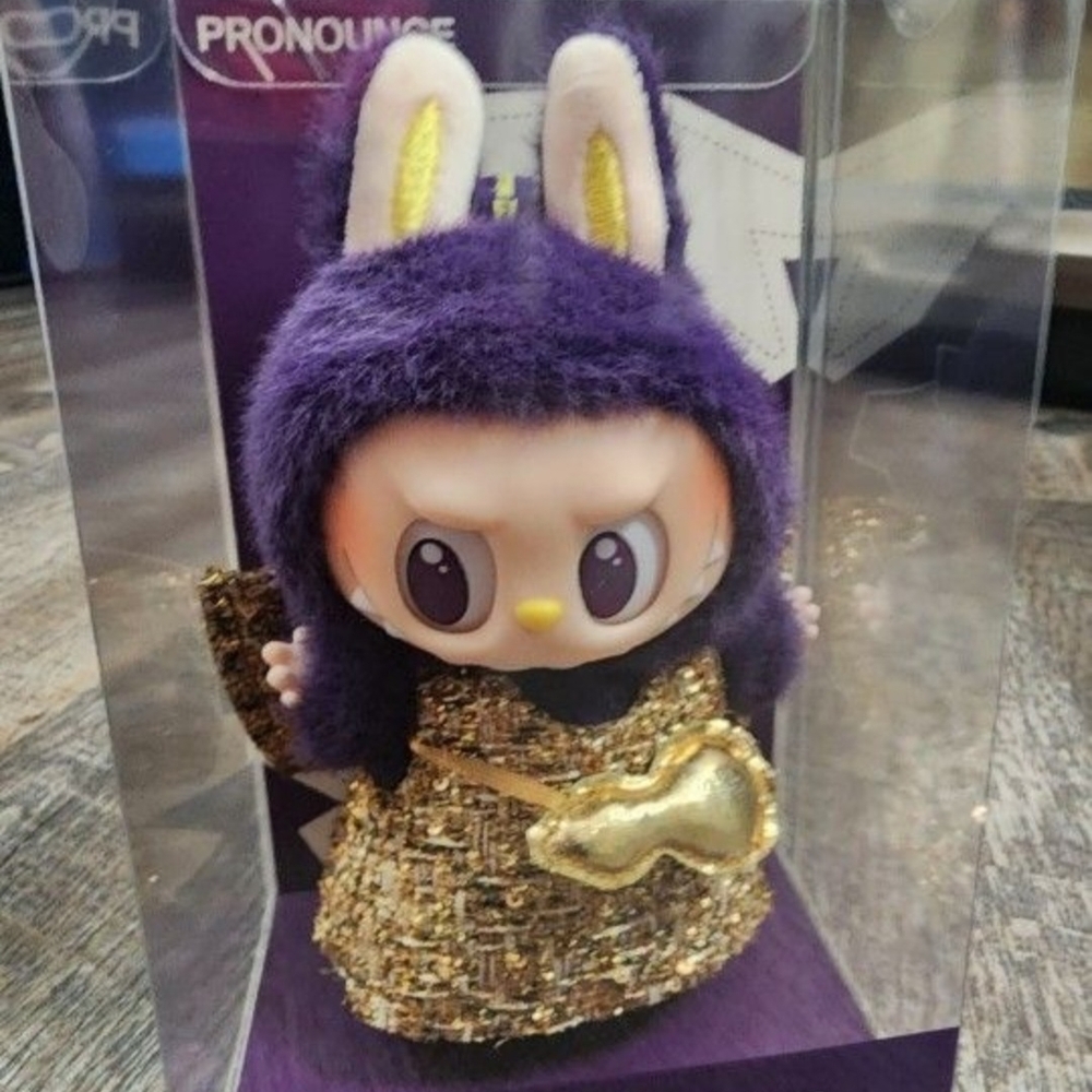 Labubu Wings Of Fortune  Purple and Gold Plush Toy